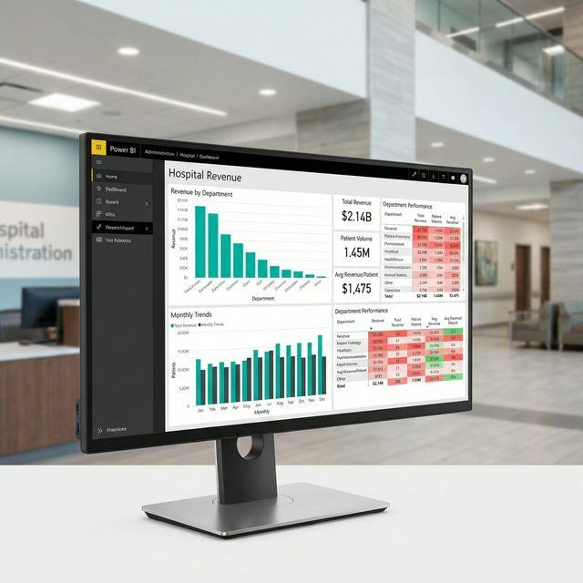Hospital financial analytics dashboard unifies 18,000+ daily payments across patients, pharmacy, canteen, lab and departments